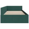vidaXL Corner Bed Frame Dark Green 90 cm x 190 cm Velvet