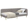 vidaXL Corner Bed Frame with Headboard Taupe 90 x 190 cm Fabric