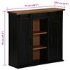 vidaXL Hanging Cabinet HALDEN 2 Sliding Doors Black 75x22.5x70 cm Pine