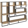 vidaXL Wall Shelf Set Wall-Mounted 6 pcs Artisan Oak 100 x 25 x 30 cm