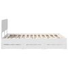 vidaXL Bed Frame with Headboard White 160 x 200 cm Engineered Wood