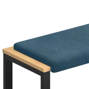 vidaXL Bench Cushion Velvet Blue Depth 35 cm