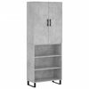 vidaXL Highboard Concrete Grey 69.5x34x180 cm Engineered Wood