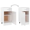 vidaXL Drawer Bottom Cabinet Lyon High Gloss White 40x46x81.5 cm Engineered Wood