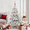 vidaXL Artificial Hinged Christmas Tree White 150 cm PVC and Steel