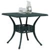 vidaXL Garden Table Green 80x80x75 cm Cast Aluminium