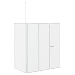 Shower Bath Screen Wall L Shape 70 x 120 x 137 cm 4 Panels Foldable