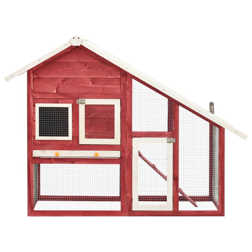 Red barn rabbit hutch 2025