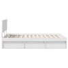 vidaXL Bed Frame with Headboard White 135 x 190 cm Engineered wood