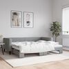 vidaXL Daybed with Trundle without Mattress Light Grey 90x190 cm Single