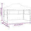 vidaXL Party Tent Folding Cream 280 x410 x 315 cm Oxford Fabric
