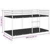 vidaXL Bunk Bed without Mattress Black 80x200 cm Steel