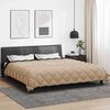 vidaXL Winter Duvet Black and Taupe 220 x 200 cm Microfiber