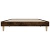 vidaXL Bed Frame without Mattress Smoked Oak 100x200 cm Engineered Wood