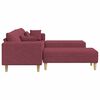 vidaXL Fabric Sofa with Cushion Wine Red 208 cm Fabric