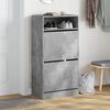 vidaXL Shoe Cabinet Concrete Grey 60x34x116 cm Engineered Wood