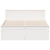 vidaXL Bed Frame without Mattress with Headboard White 150x200 cm King Size Solid Wood Pine