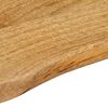 vidaXL Table Top 110x40x2.5 cm Live Edge Solid Wood Mango