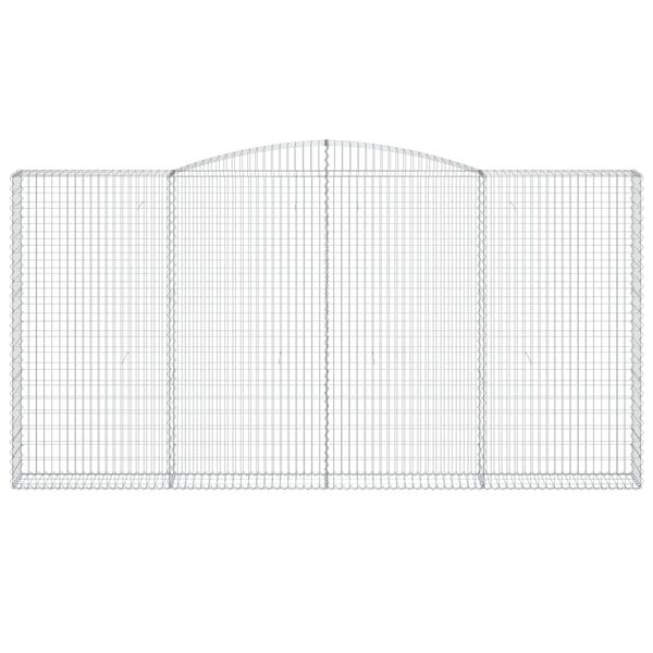 vidaXL Arched Gabion Baskets 9 pcs 400x30x200/220 cm Galvanised Iron