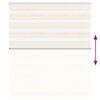 vidaXL Zebra Blind Marble Beige 130x100 cm Fabric Width 125.9 cm Polyester