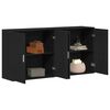 vidaXL Sideboards 2 pcs Black oak 79 x 38 x 80 cm Engineered wood