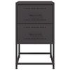 vidaXL Bedside Cabinets 2 pcs Black 36x39x60.5 cm Steel