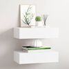 vidaXL Wall-mounted Drawer Shelves 2 pcs White 40x23.5x10 cm MDF