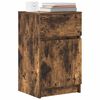 vidaXL Bedside Cabinet Smoked Oak 39x35x65 cm Engineered Wood