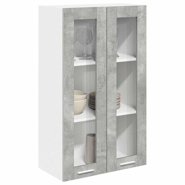 vidaXL Hanging Cabinet Concrete Grey 60 x 31 x 100 cm Engineered Wood