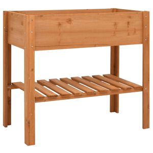 vidaXL Planter | Natural Wood | Firwood with water-based paint | Medium