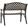 vidaXL Garden Bench 102 cm Cast Aluminium Bronze