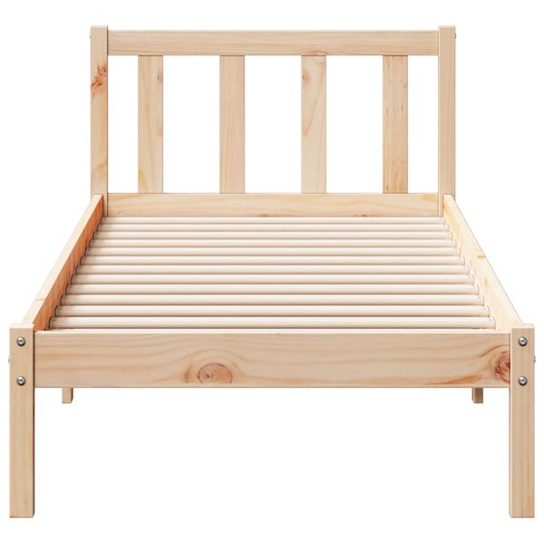 vidaXL Extra Long Bed Frame without Mattress 100x220 cm Solid Wood Pine