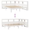 vidaXL Bookcase Bed without Mattress White 150x200 cm King Size Solid Wood Pine