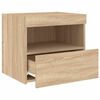 vidaXL Bedside Cabinets with LED Lights 2 pcs Sonoma Oak 50x40x45 cm