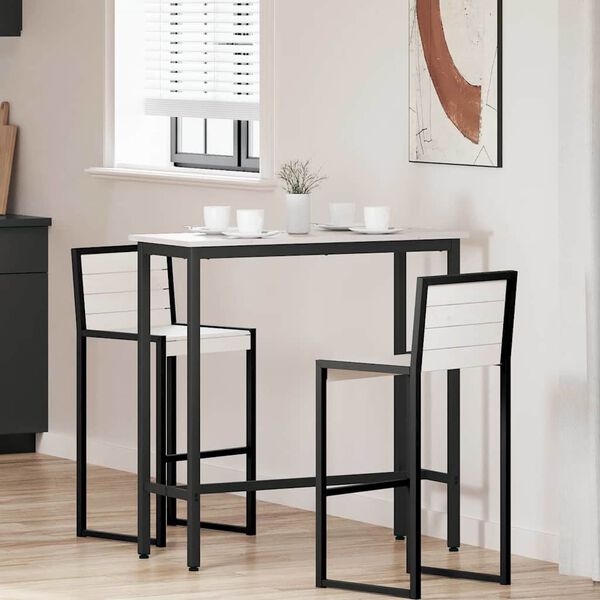 vidaXL Table White 100 x 40 x 101 cm Engineered Wood and Steel