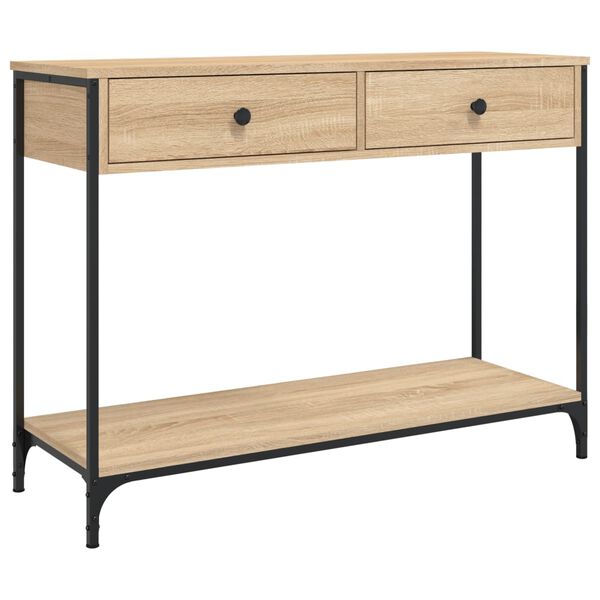 vidaXL Console Table Sonoma Oak 100x34.5x75 cm Engineered Wood