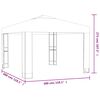 vidaXL Gazebo with Double Roof 3x3 m White