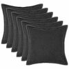 vidaXL Cushion Cover 6 pcs HOUTEN Dark Grey 80 x 80 cm Boucl&eacute;