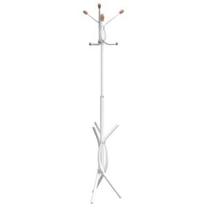 vidaXL Coat Stand White 176 cm Powder-coated Iron