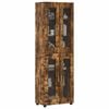 vidaXL Highboard FLORIN Smoked Oak 60 x 35 x 182 cm Engineered Wood