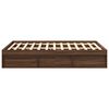 vidaXL Bed Frame without Mattress Brown Oak 120x190 cm Small Double Small Double