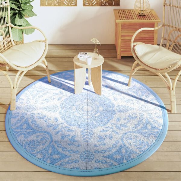 vidaXL Outdoor Carpet ARAKIL Baby Blue &Oslash;160 cm PP
