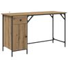 vidaXL Computer Desk Artisan Oak 131 x 48 x 75 cm Engineered Wood