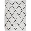 vidaXL Shaggy Rug PAMPLONA High Pile Modern Cream and Black 200x280 cm