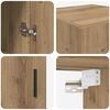 vidaXL Wall Mounted Cabinet Artisan Oak 34.5 x 34 x 90 cm
