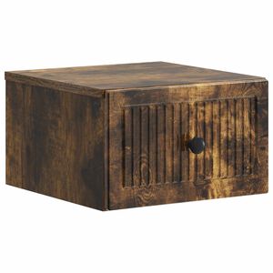 vidaXL Wall-Mounted Bedside Cabinet Smoked Oak 33 x 34.5 x 20 cm