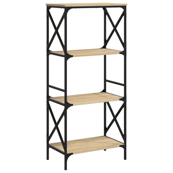 vidaXL Bookcase 4-Tier Sonoma Oak 59x35x132 cm Engineered Wood