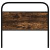 vidaXL Headboard Smoked Oak 100 cm Steel and Engineered Wood