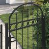 vidaXL Fence Gate Assen with Arched Top Steel 89x200 cm Black