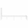 vidaXL Metal Bed Frame without Mattress with Headboard White 120x190cm